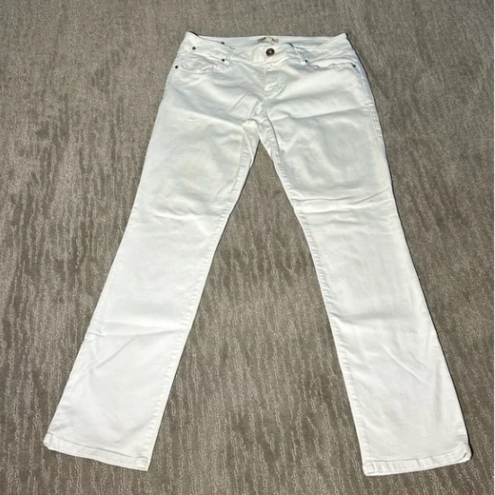 CAbi White Straight Leg Jeans